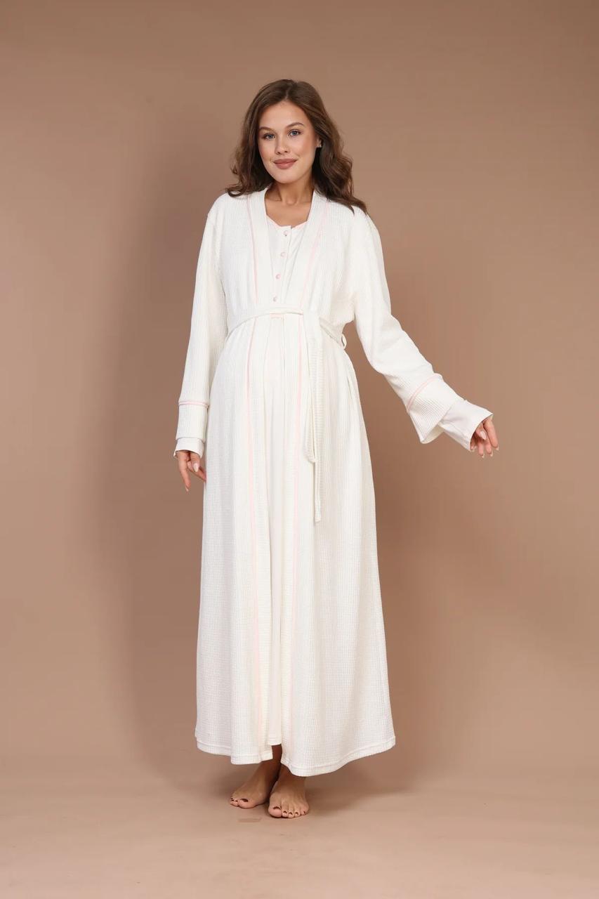Ensemble pyjama et peignoir respirants – Douceur et confort pour les mamans