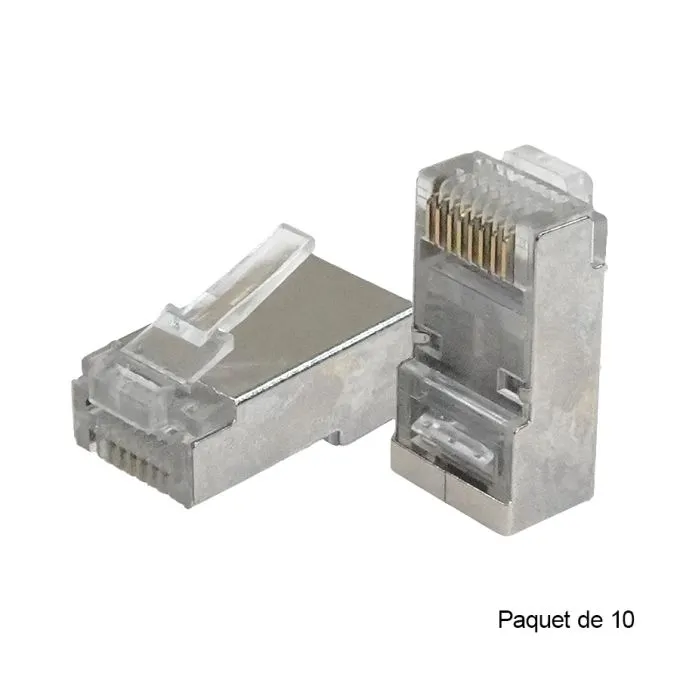Fiche Réseau RJ45 CAT6 Métal (100 pièce)