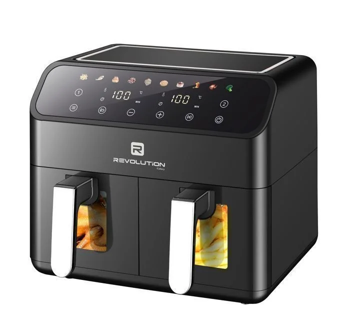 Friteuse Sans Huile – REVOLUTION – R-AF03 – 8L – 2000W – Double Compartiment