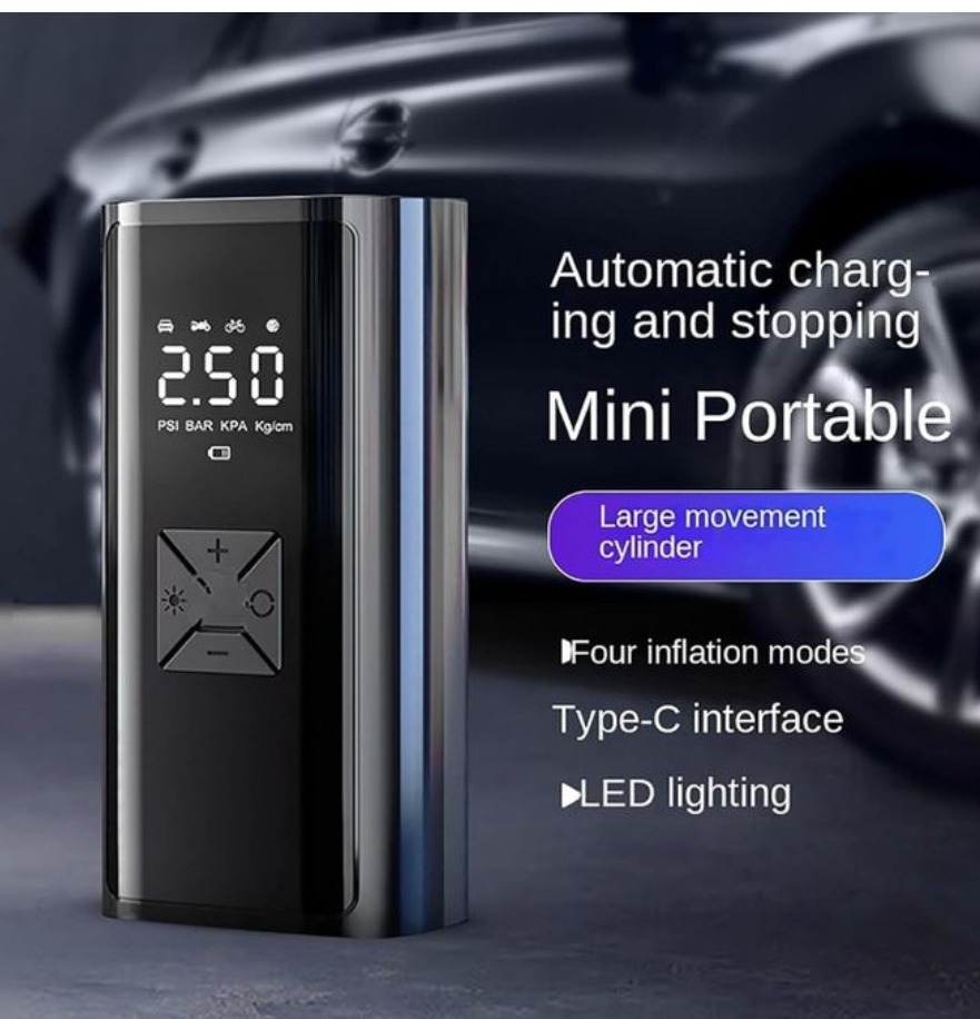 Gonfleur de Pneus avec Préréglage de Pression Automatique