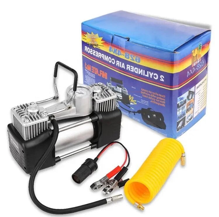 Gonfleur Portable Air Pompe à air du compresseur pour les pneus double cylindre