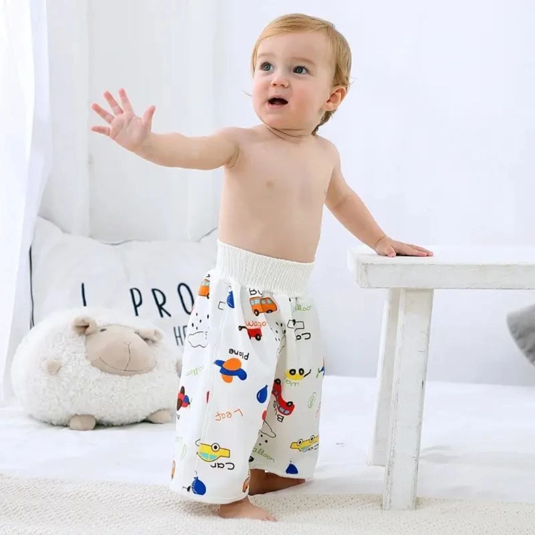 Jupe-Short Imperméable pour Tout-Petits – Couches Réutilisables avec Absorption Intégrée
