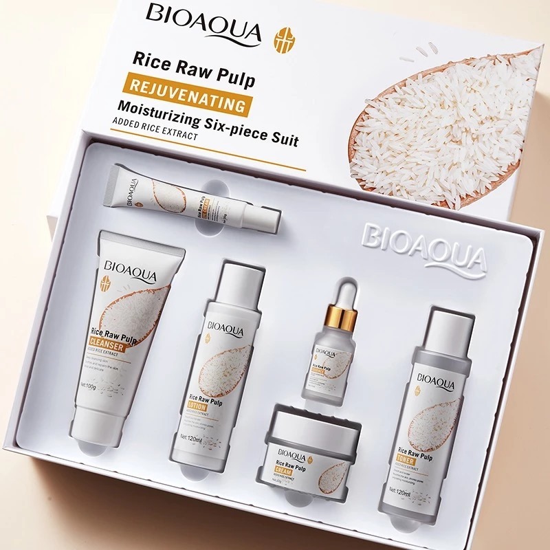 Kit de Soin de la Peau de Riz - 5 Pièces