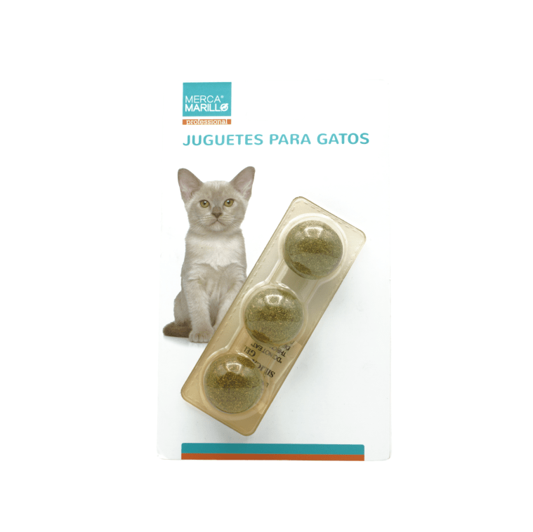 Lot de 3 balles d'herbe à chat MERCA MARILLO