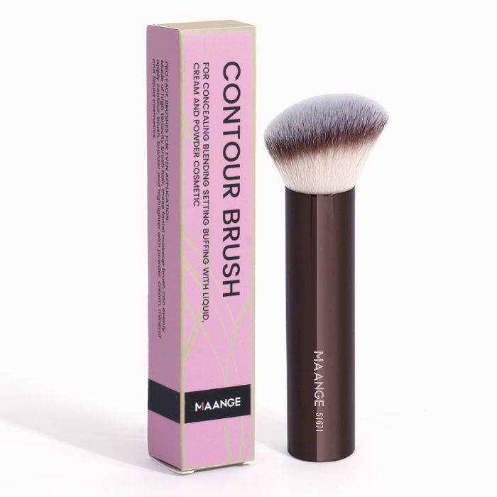 MAANGE 1 pinceau de maquillage pour fond de teint, anticernes blush oblique, liquide, poils denses pour le visage