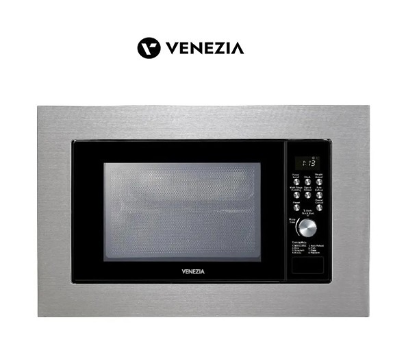 MICRO ONDE VENEZIA encastrable 1400 W en couleur gris et noir