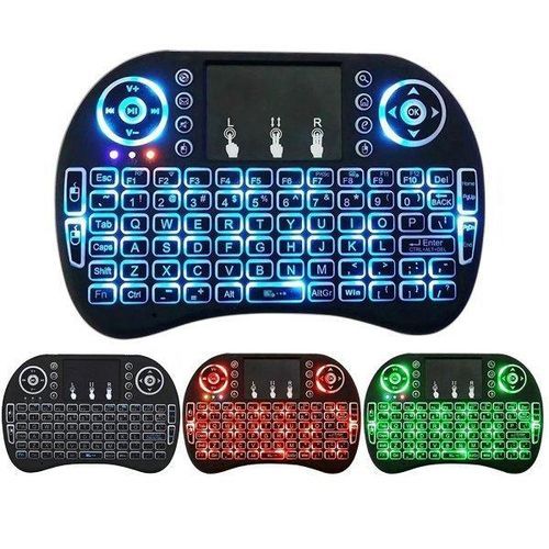 Mini Clavier sans Fil rétro-éclairé Touchpad pour Multimédia Android Smart TV PC