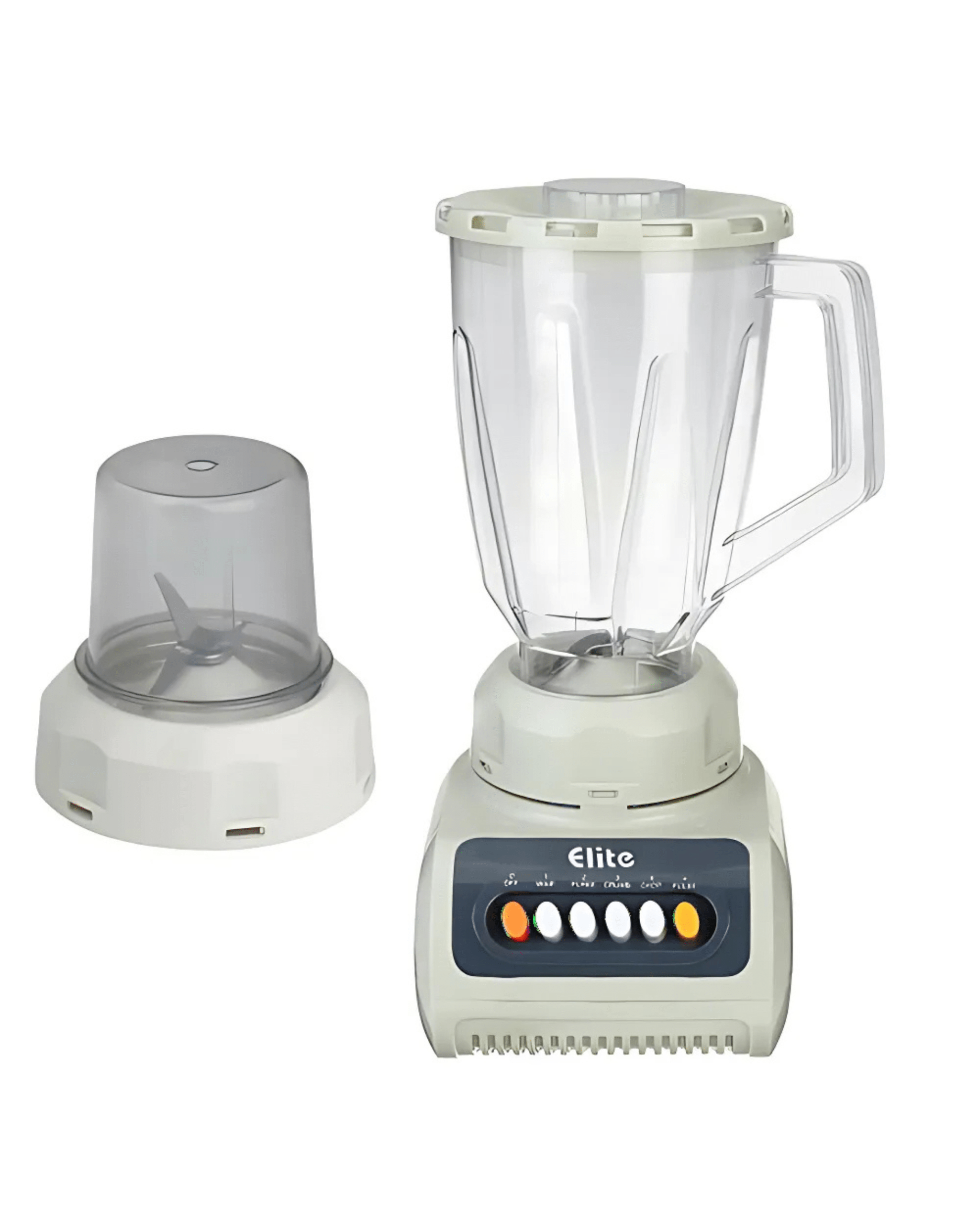 Mixeur 350W à 4 Vitesses + Bol en Plastique de 1.5L + Moulin à épices