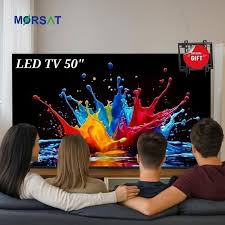 Morsat Smart TV 50″ Android.14 4K UHD – Récepteur Intégré + TNT + HDMI + USB – Nouveau modèle