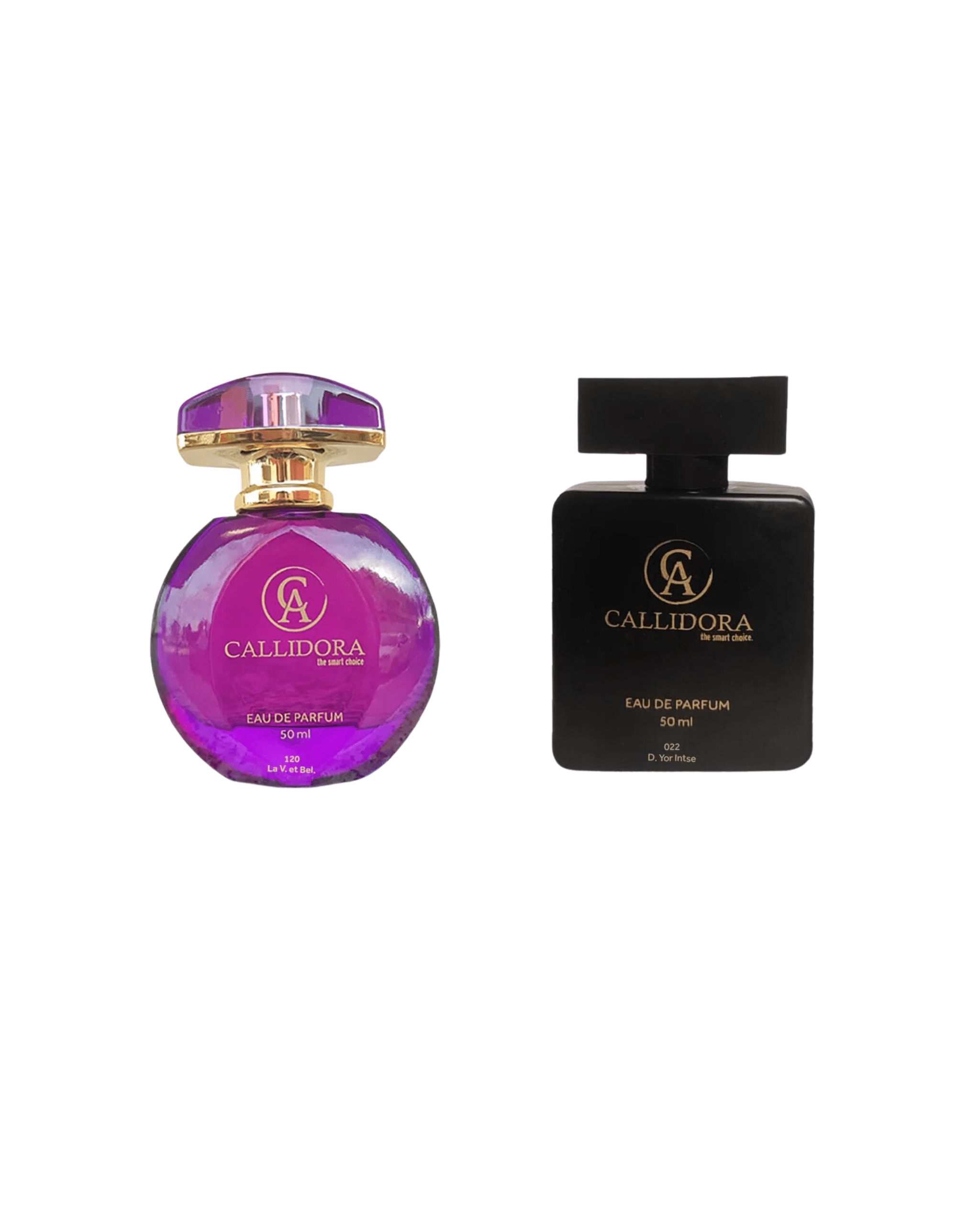 PACK 2 PARFUMS CALLIDORA - 50ml (Homme et Femme)