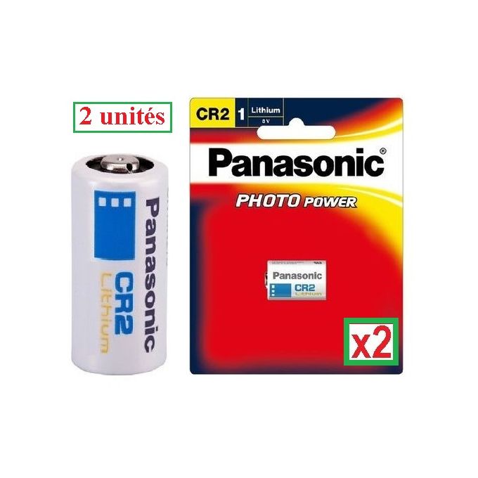 Panasonic 2 Piles 3V CR2 // Pile 3V CR2 au Lithium 3 volts Pour Appareil Photo