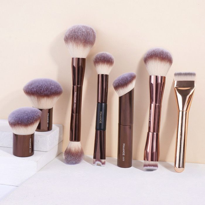 Pinceaux de maquillage - Non spécifié - 7 pièces - Aluminium durable - Idéal pour débutants et pros - Sac inclus