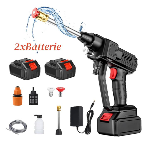 Pistolet de Lavage Haute Pression Portable Auto sans Fil 48V