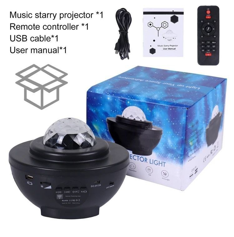 Projecteur étoile, projecteur Galaxy 3 en 1 projecteur de veilleuse/lumière LED Starlight/lumière du ciel avec haut-parleur de musique Bluetooth
