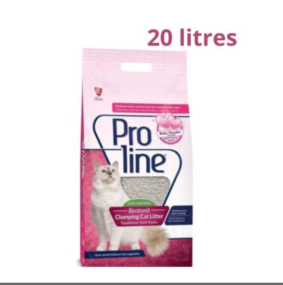 Proline Litière Agglomérante pour Chats - Lavande 20L