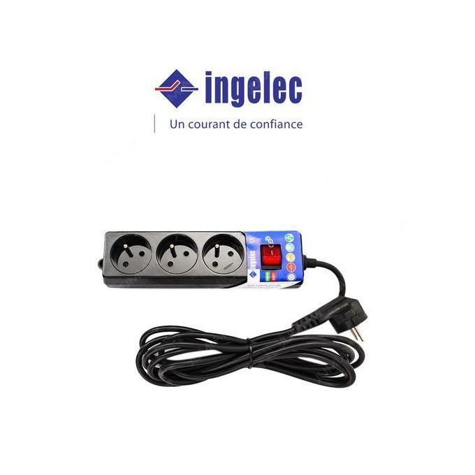 Rallonge Multi-Prises - 3 Ports 2P+Terre 1.5m - Noir - 1713/1