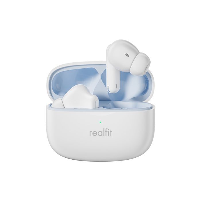 Realfit F3 - Écouteurs Sans Fil ANC - 5h d’Autonomie &amp; Charge Rapide 1,5h - Blanc
