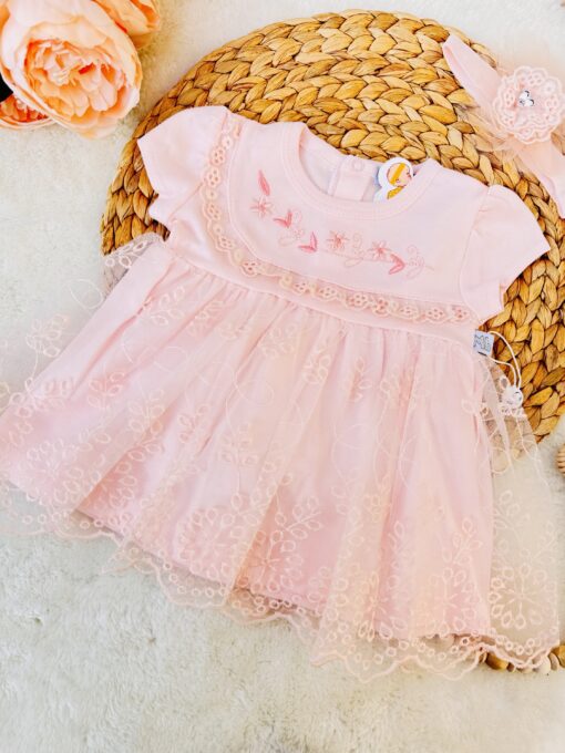 Robe d’été Dentelle en tulle Florale Bébé Fille