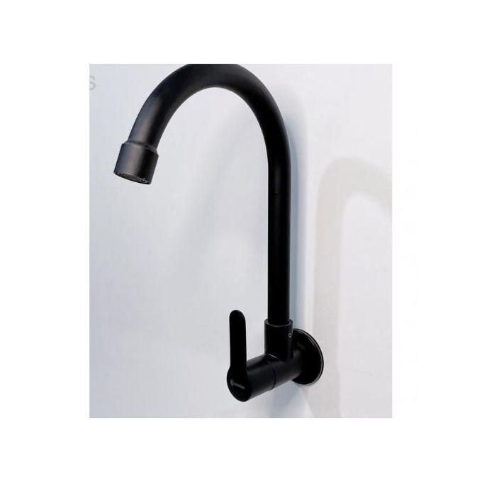 Robinet de cuisine froid Mural Noir
