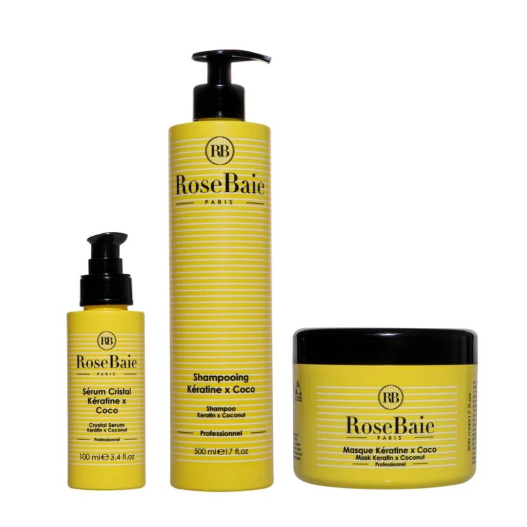 RoseBaie Trio Kératine x Coco Shampooing Masque &amp; Sérum