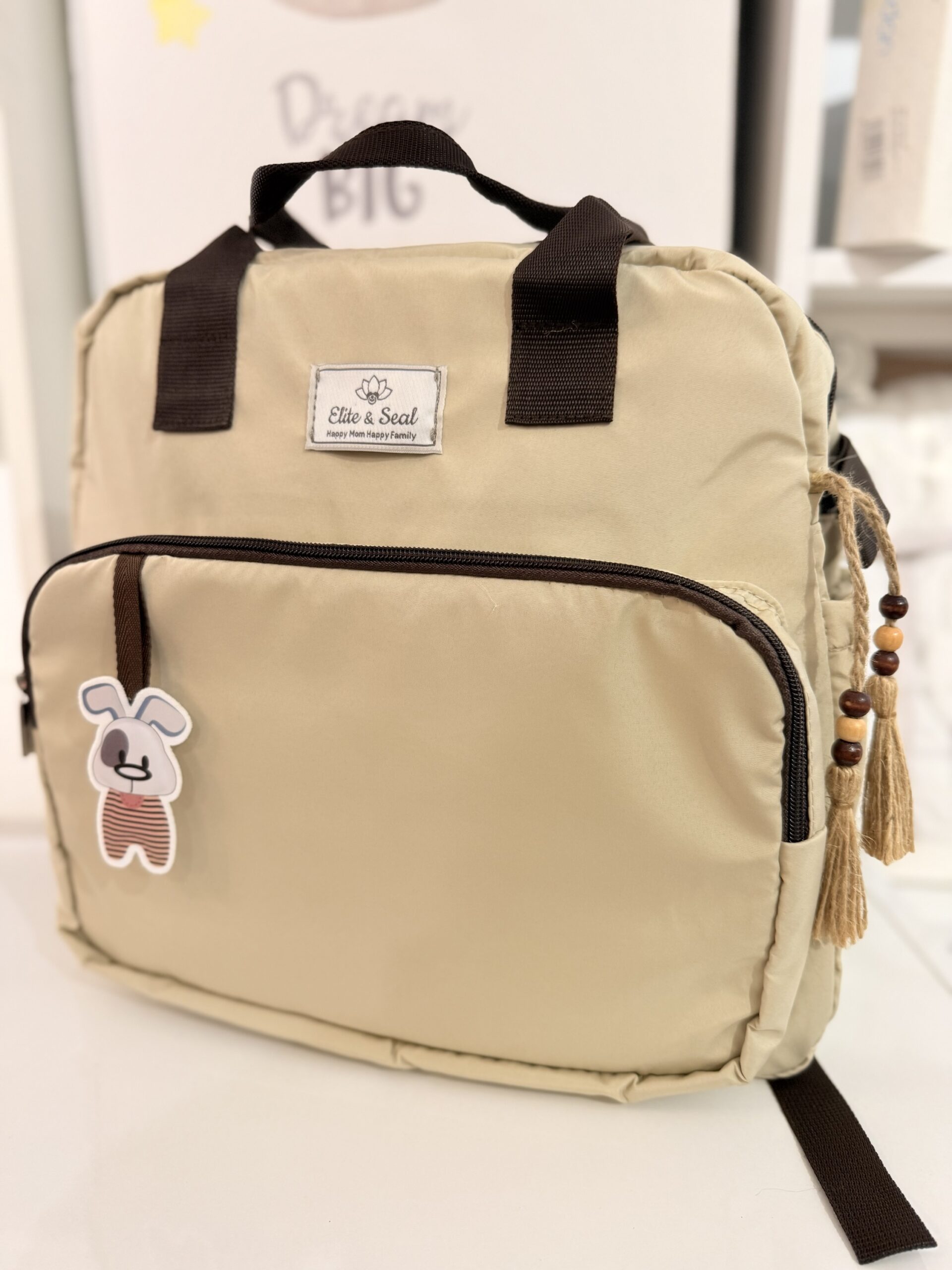 sac à langer à dos 2 en 1 multipoches – intemporel et fonctionnel
