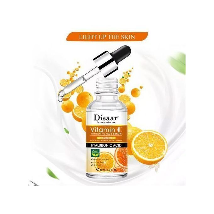 Sérum Vitamine C blanchissant visage acide hyaluronique élimination des taches de rousseur cicatrices d'acné