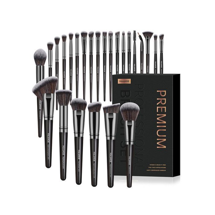 Set de pinceaux de maquillage - Maange - 25 pièces - Doux - Résistant - Portable