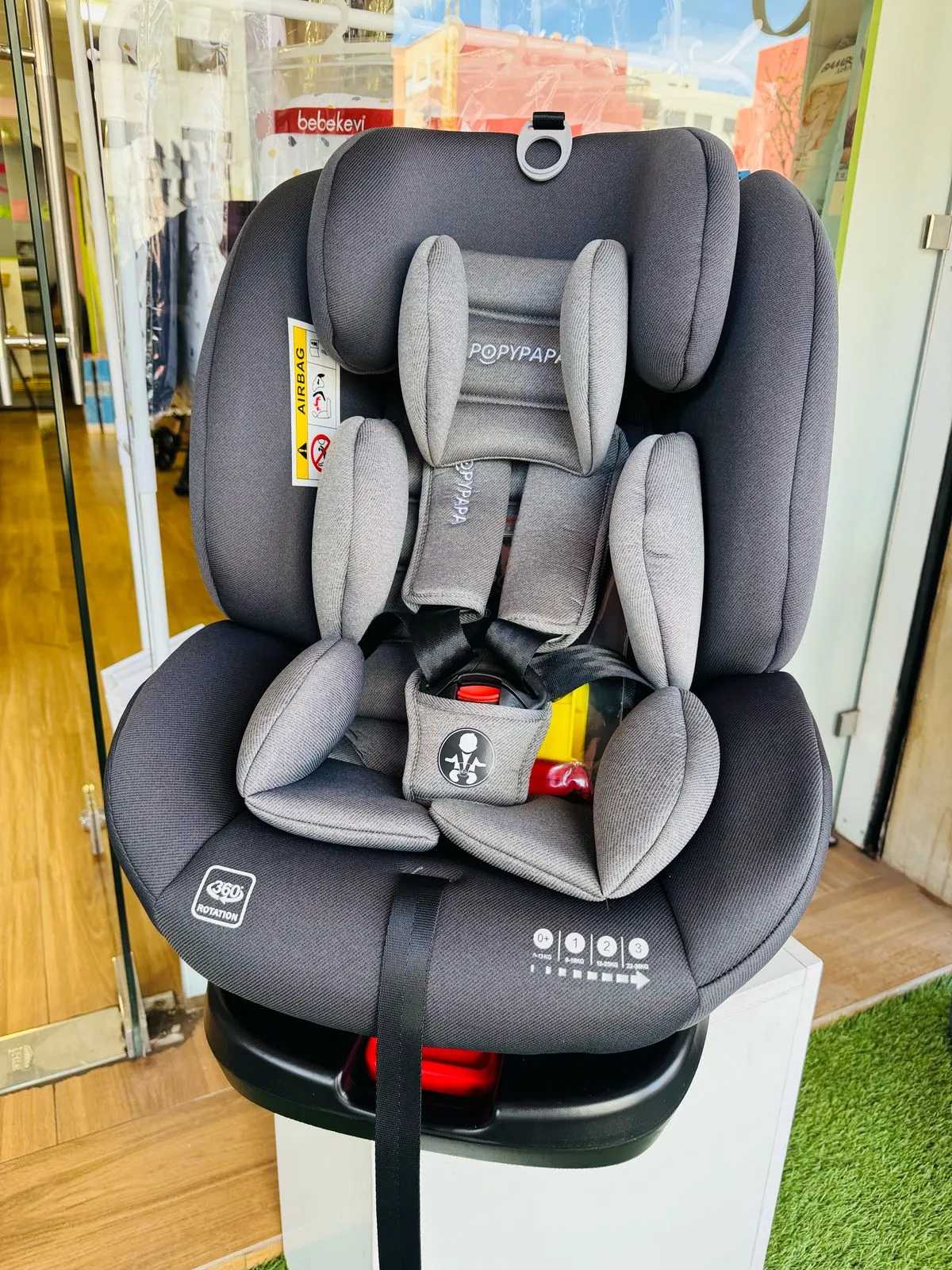 Siège auto naissance à 12 ans Rotatif- Isofix ou ceinture Grp 0/1/2/3 – Popypapa