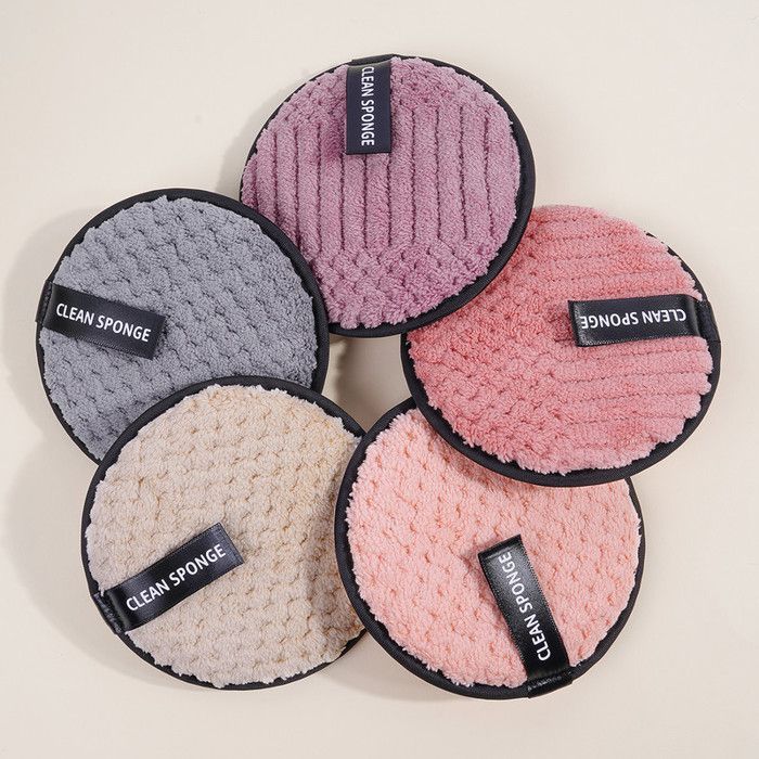 Tampons démaquillants réutilisables - Maange - 5 couleurs - Microfibre douce - Écologique - Compact