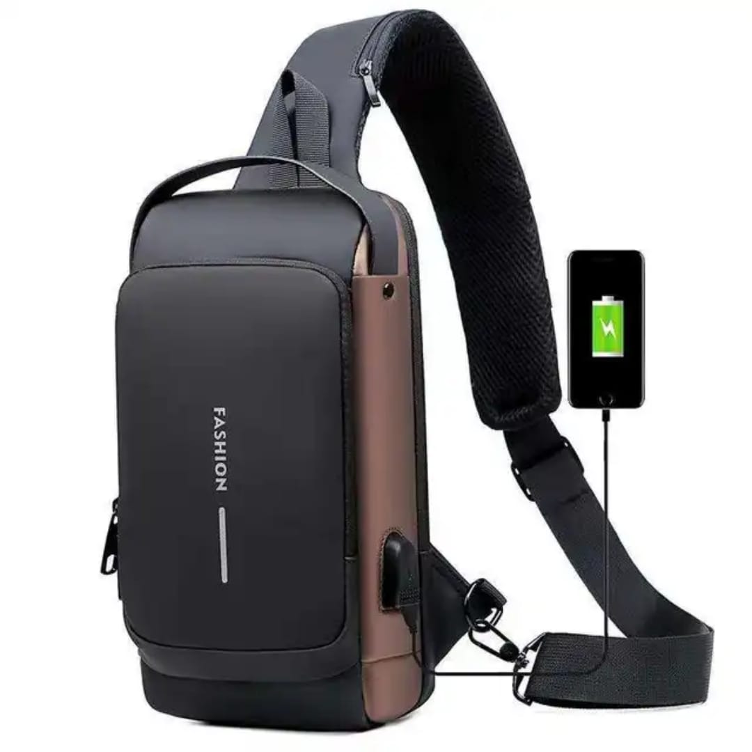 Un sac à bandoulière anti-vol pour hommes