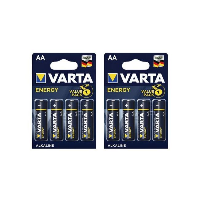 VARTA PACK DE 8 PILES ALCALINE LR6 AA LONGLIFE 1.5 V