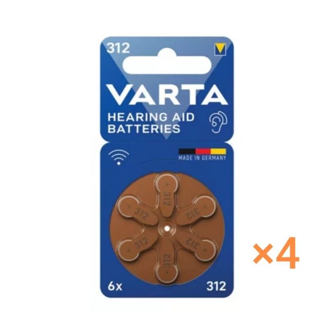 VARTA Pile Auditive Haute Qualité Max Performance,4 Pack