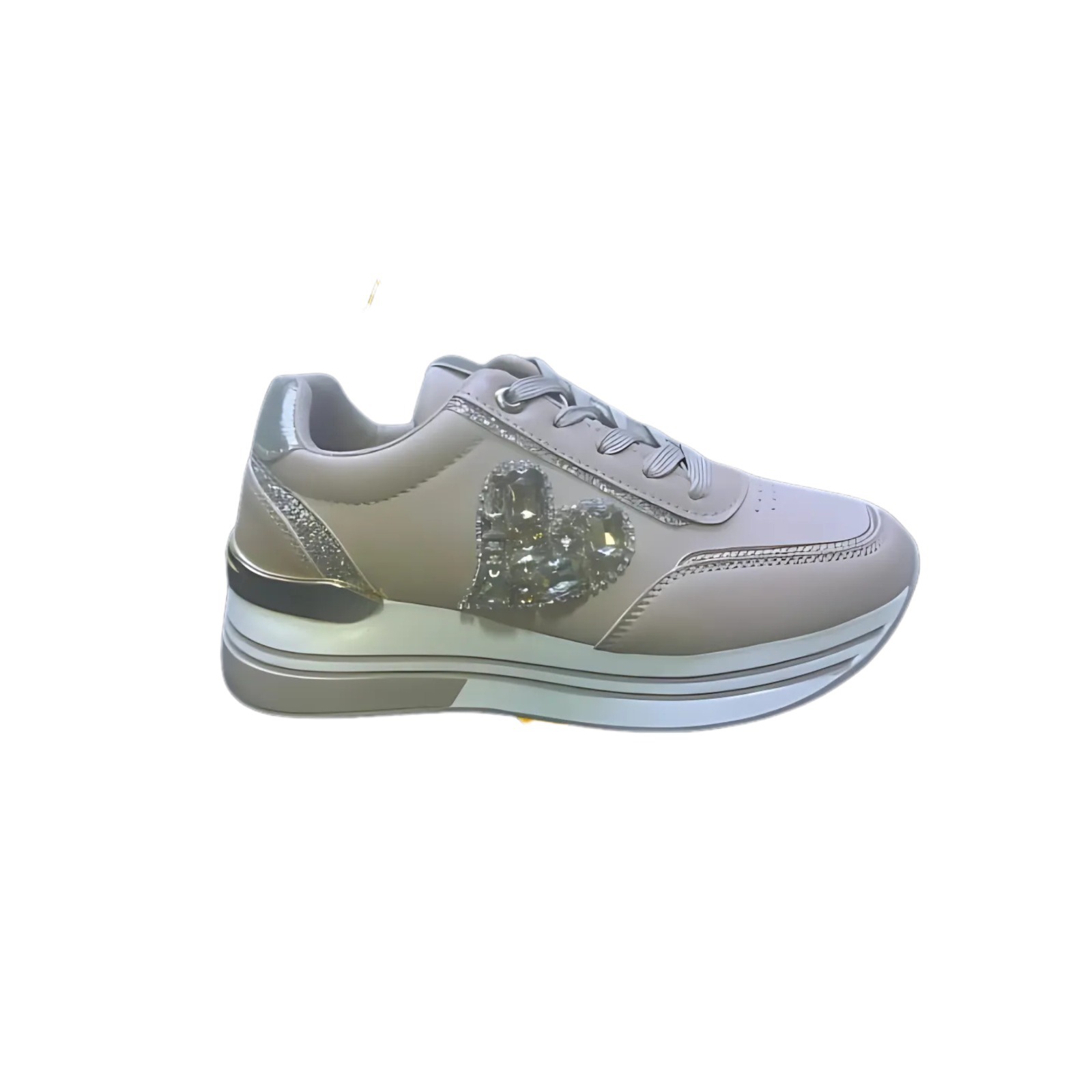 VENERE - Baskets Mud avec coeur bijou doré 39 /40