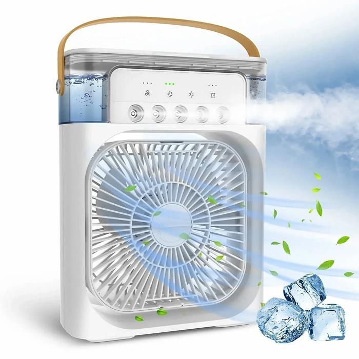 Ventilateur Portatif 3 en 1 – Refroidisseur d’Air, Humidificateur et Ventilateur USB