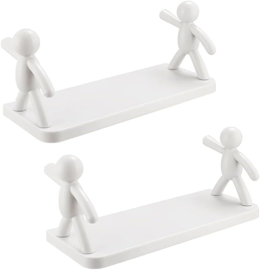 WOLWES Étagères Flottantes - Étagère de Douche Étanche (2 pièces)